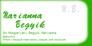 marianna begyik business card